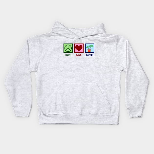 Peace Love Bonsai Kids Hoodie by epiclovedesigns